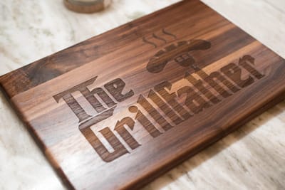 The Grillfather Cutting Board, cutting board engraved by Naked Wood Works
